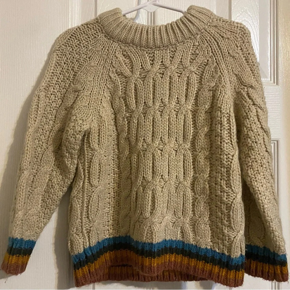 HTF Zara Chunky Accent-Striped Knit Sweater - Picture 3 of 7